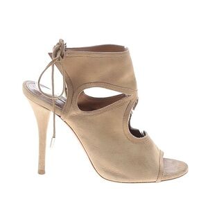 Aquazzura Tan High 4.5” Heel Sandals 36.5 EU/ US 6.5